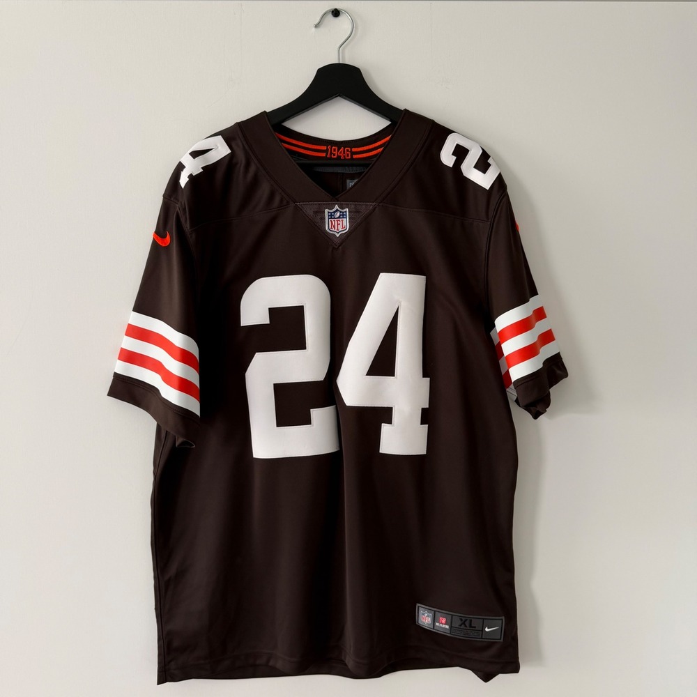 Nike Cleveland Browns Nick Chubb 24 NFL Jersey Mens XL Brown Dri-FIT On Field